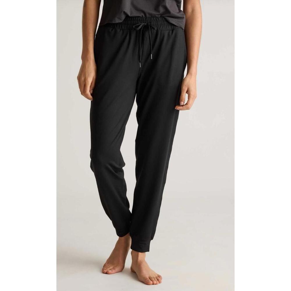 Quince Women’s S Black Flow knit Performance Joggers Casual Lounge NWT NEW - Picture 2 of 9
